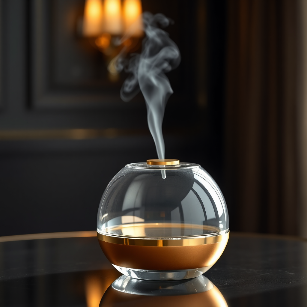 Stellar diffuser with gold accents